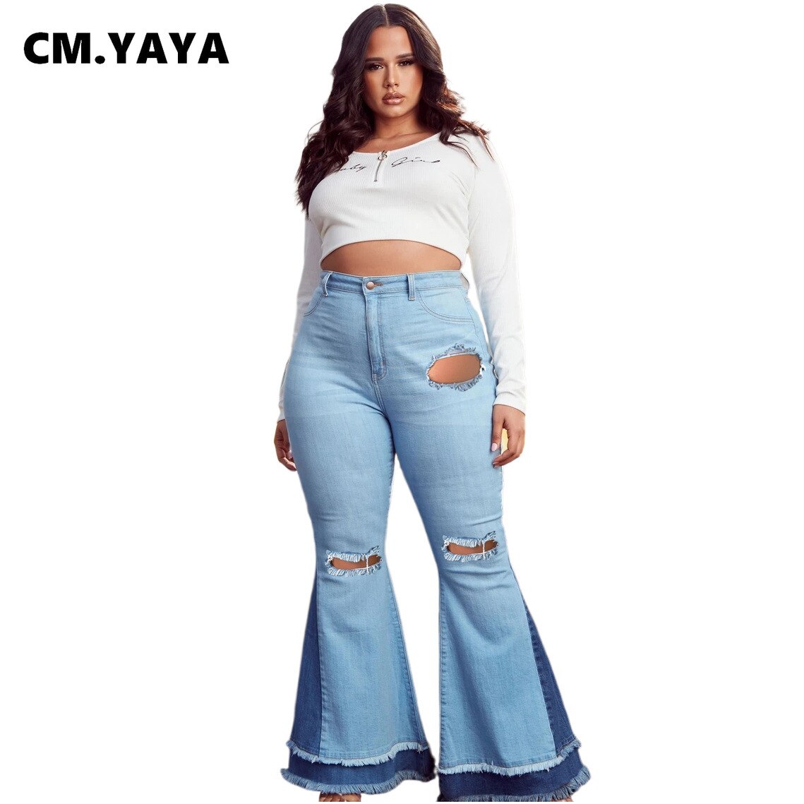 CM.YAYA  ÷  XL-5XL Paneelled Riped ÷ û Streetwear   